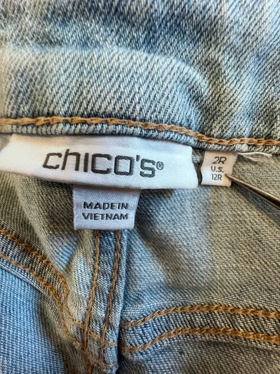 Chico's Light Blue Barrel Vibe Jean Sz 12R - Picture 4 of 6